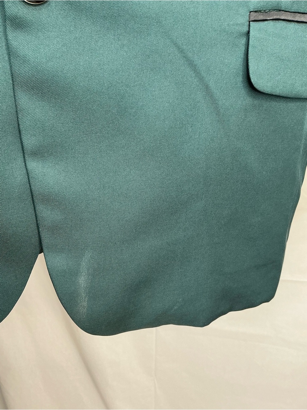 NFINITY Emerald Green Tuxedo Blazer with Black Satin Trim - Picture 2 of 9
